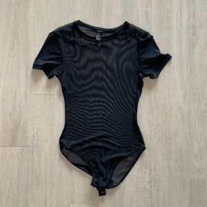 Black see-through bodysuit